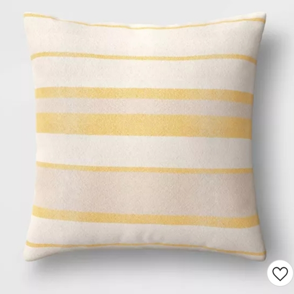 Threshold Other - Oversized Woven Striped Throw Pillow Neutral/Yello
